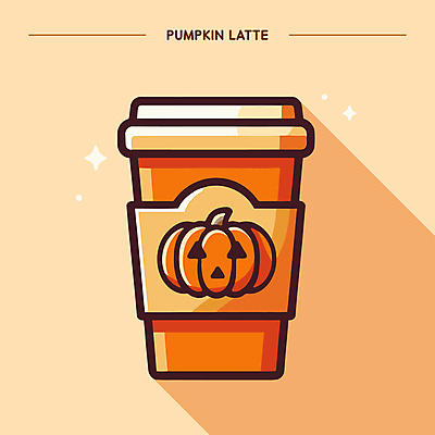 일러스트 호박 사람없음 주황색 카페 할로윈 가을 달콤 라떼 컵홀더 테이크아웃컵 국내일러스트 AI파일 계절 커피 컬러 채소 컵 상점 맛 홀더 파일형식 벡터