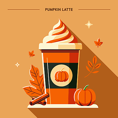 낙엽 일러스트 호박 사람없음 주황색 카페 할로윈 가을 달콤 라떼 시나몬 컵홀더 테이크아웃컵 휘핑크림 국내일러스트 AI파일 계절 커피 컬러 잎 채소 컵 상점 맛 크림 홀더 휘핑 파일형식 벡터