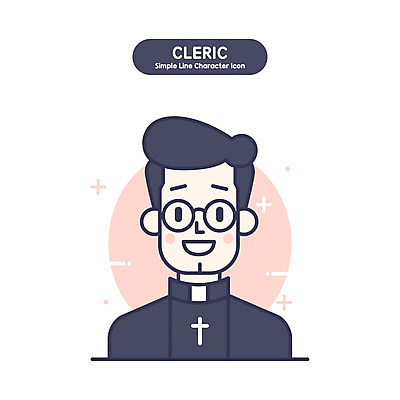 남자 기독교 안경 분홍색 십자가 일러스트 한명 웃음 성인 천주교 목사 사제 사제복 신부님 성인남자한명만 국내일러스트 AI파일 1 잡화 종교 컬러 표정 사람 성직자 남자한명만 성인남자만 파일형식 벡터