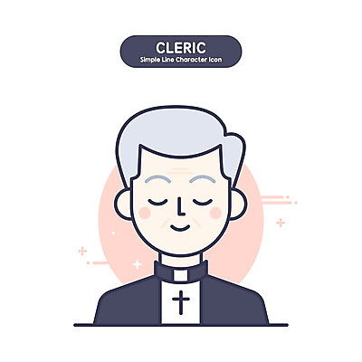 할아버지 노년 남자 기독교 분홍색 십자가 일러스트 한명 웃음 천주교 목사 사제 사제복 신부님 노인남자한명만 국내일러스트 AI파일 1 종교 컬러 표정 사람 성인 성직자 남자한명만 노인남자만 파일형식 벡터
