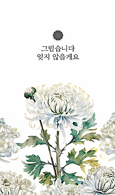 PSD 편집이미지 포스터 국화 사람없음 슬픔 흰색 동양화 한국화 그리움 장례 추모 이미지편집 꽃 감정 컬러 미술 파일형식