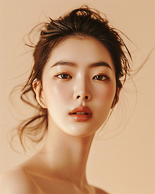 JPG 모델 편집이미지 여자 얼굴 한명 성인 화장 우아함 성형수술 피부 피부관리 베이지색 의료성형뷰티 성인여자한명만 흩날리기 편집실사 AI인물포토 AI콘텐츠 1 컬러 컨셉 모션 사람 신체부위 뷰티 수술 CG 여자한명만 성인여자만 파일형식 AI포토