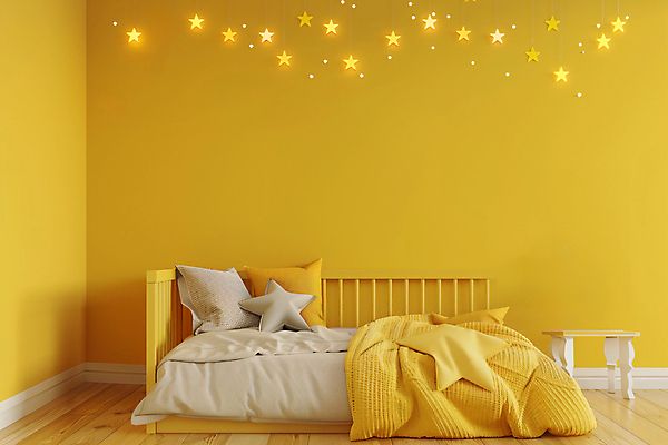 JPG 편집이미지 별 탁자 사람없음 반짝임 노란색 침실 이불 침대 잠 신비 공상 창의력 몽환 편집실사 AI포토 AI콘텐츠 자연요소 컬러 가구 컨셉 침구 모션 CG 파일형식