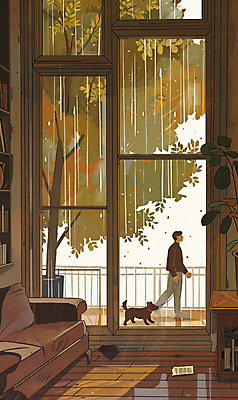 전신 PSD 나무 남자 낙엽 일러스트 창문 한명 풍경 성인 소파 갈색 걷기 가을풍경 산책 비 강아지 감성 성인남자한명만 국내일러스트 자연요소 식물 1 컬러 컨셉 잎 의자 모션 날씨 휴식 사람 반려동물 개 남자한명만 성인남자만 파일형식 가을_계절