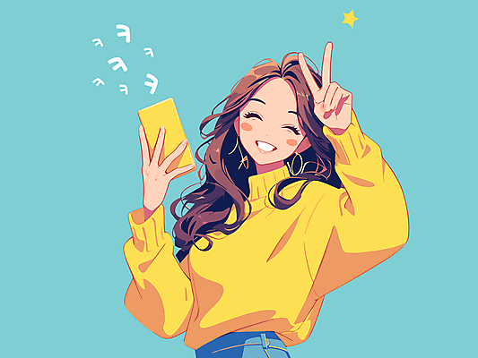 여자 하늘색 일러스트 한명 웃음 들기 상반신 성인 라이프 스마트폰 노란색 즐거움 브이 키읔 성인여자한명만 국내일러스트 AI파일 1 감정 컬러 모션 표정 사람 손짓 생활 파란색 핸드폰 스마트기기 자음 여자한명만 성인여자만 파일형식 벡터