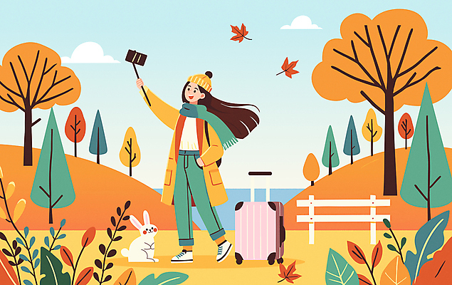전신 라이프스타일 여자 호수 단풍 낙엽 일러스트 단풍나무 한명 성인 울타리 캐리어 여행가방 가을 토끼 셀프카메라 언덕 주머니손 가을소풍 셀카봉 성인여자한명만 인증샷 국내일러스트 AI파일 나무 1 계절 잎 가방 포유류 모션 사람 생활 담장 반려동물 소풍 사진촬영 인증 합성어 여자한명만 성인여자만 파일형식 벡터 가을_계절