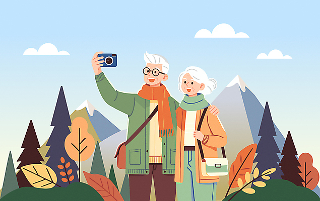 라이프스타일 여자 할아버지 노년 남자 할머니 단풍 일러스트 단풍나무 산 상반신 두명 카메라 노부부 목도리 가을 셀프카메라 가을소풍 노인만 어깨에손 인증샷 국내일러스트 AI파일 나무 부부 잡화 계절 잎 모션 사람 성인 생활 전자제품 소풍 사진촬영 인증 합성어 성인만 파일형식 벡터 가을_계절