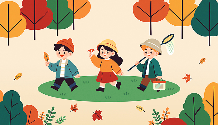전신 라이프스타일 여자 교육 남자 어린이 단풍 낙엽 일러스트 단풍나무 들기 소녀 소년 세명 친구 걷기 버섯 가을 숲 채집망 가을소풍 어린이만 국내일러스트 AI파일 나무 계절 잎 관계 모션 사람 생활 소풍 파일형식 벡터 가을_계절