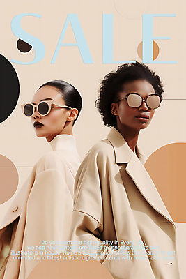 도형 PSD 백인 모델 편집이미지 여자 패션 포스터 흑인 상반신 성인 두명 선글라스 세일 등맞대기 가을 베이지색 의료성형뷰티 성인여자만 이미지편집 서양인 계절 안경 컬러 모션 사람 여자만 성인만 파일형식