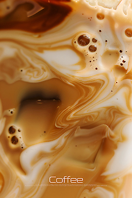 PSD 편집이미지 커피 근접촬영 사람없음 얼음 거품 라떼 밀크커피 2025년 트렌드컬러 이미지편집 편집실사 모카무스 자연요소 음료 뷰포인트 컬러 연도 CG 파일형식