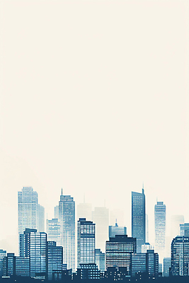 JPG 일러스트 그림자 빌딩 사람없음 건물 파란색 도시 카피스페이스 국내일러스트 AI일러스트 AI콘텐츠 건축물 컬러 공백 파일형식