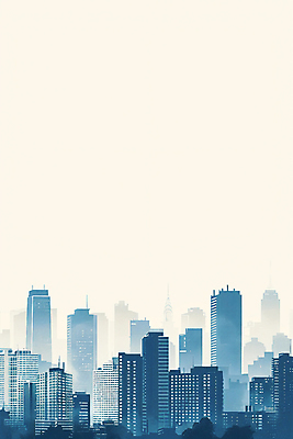 JPG 일러스트 그림자 빌딩 사람없음 건물 파란색 도시 카피스페이스 국내일러스트 AI일러스트 AI콘텐츠 건축물 컬러 공백 파일형식