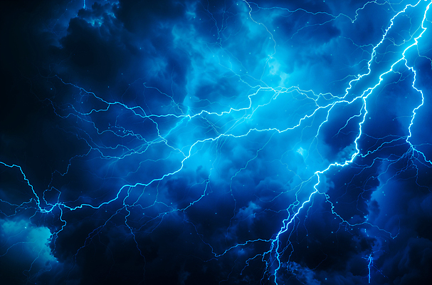 JPG 편집이미지 하늘 사람없음 파란색 어둠 번개 편집실사 AI컴퓨터그래픽 AI콘텐츠 컬러 날씨 CG 파일형식