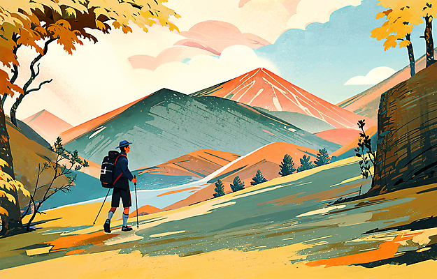 전신 PSD 남자 여행 단풍 일러스트 배낭 하늘 단풍나무 산 아웃도어 그림자 한명 풍경 성인 걷기 가을풍경 등산 하이킹 가을 등산객 등산스틱 성인남자한명만 국내일러스트 나무 1 계절 잎 가방 모션 레저 사람 트래킹 등산용품 남자한명만 성인남자만 파일형식 가을_계절