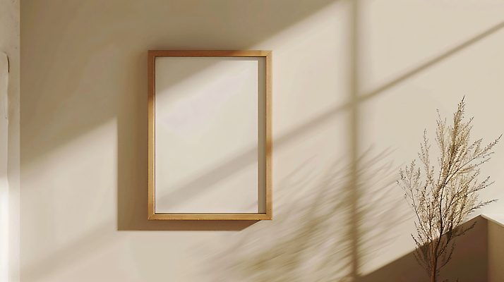 JPG 식물 편집이미지 액자 실내 그림자 사람없음 공간 가을 베이지색 목업 카피스페이스 편집소스 편집실사 AI포토 AI콘텐츠 계절 컬러 내부 공백 CG 파일형식