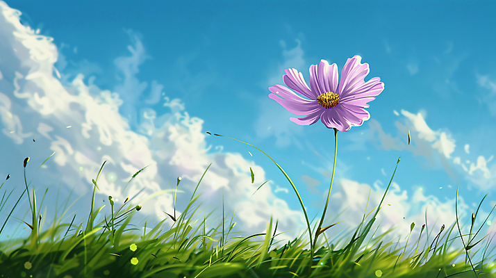JPG 구름 편집이미지 자연 하늘 잔디 사람없음 평화 맑음 가을 코스모스 편집실사 AI컴퓨터그래픽 AI콘텐츠 자연요소 식물 계절 꽃 컨셉 날씨 CG 생태계 파일형식