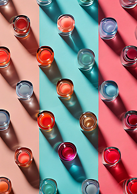 JPG 편집이미지 그림자 취미 사람없음 컬러풀 뷰티 반사 네일아트 매니큐어 편집실사 AI포토 AI콘텐츠 컬러 화장품 CG 파일형식