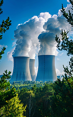 JPG 편집이미지 사람없음 발전소 열 연기 전기에너지 원자력 원자력발전소 편집실사 AI포토 AI콘텐츠 에너지 CG 파일형식