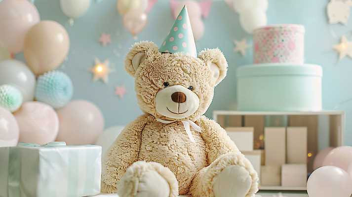 JPG 편집이미지 분홍색 사람없음 선물상자 파티 곰인형 고깔모자 축하 생일파티 생일 디지털합성 풍선 돌잔치 민트색 첫돌 편집실사 AI포토 AI콘텐츠 모자_잡화 기념일 인형 컬러 컨셉 선물 이벤트 상자 돌_생일 CG 파일형식