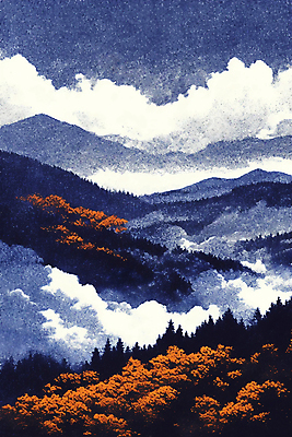 JPG 구름 단풍 일러스트 자연 하늘 단풍나무 산 풍경 사람없음 가을 국내일러스트 AI일러스트 AI콘텐츠 자연요소 나무 계절 잎 생태계 파일형식