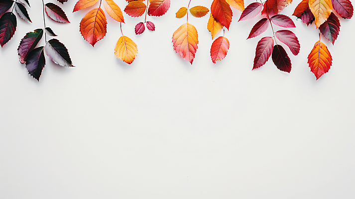 JPG 편집이미지 벽 단풍 낙엽 사람없음 가을 흰배경 카피스페이스 편집실사 AI포토 AI콘텐츠 계절 백그라운드 잎 공백 흰색 CG 파일형식