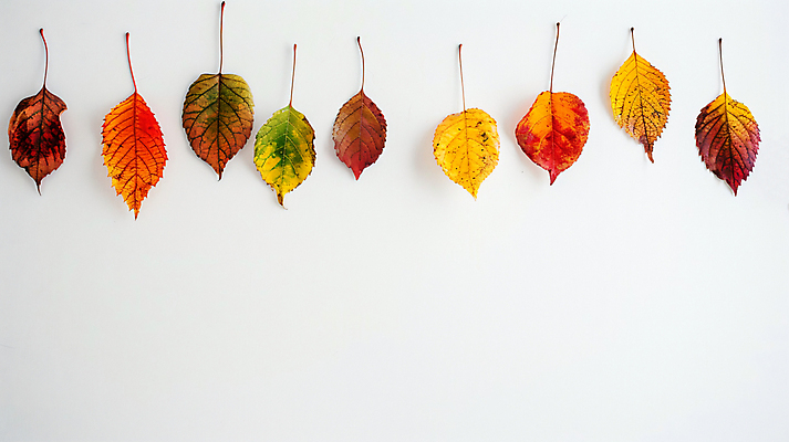 JPG 편집이미지 벽 단풍 낙엽 사람없음 가을 흰배경 카피스페이스 편집실사 AI포토 AI콘텐츠 계절 백그라운드 잎 공백 흰색 CG 파일형식