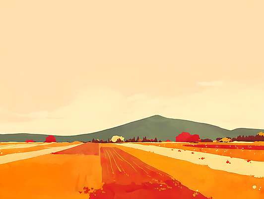 PSD 단풍 일러스트 자연 단풍나무 산 풍경 초원 사람없음 주황색 가을 감성 국내일러스트 나무 계절 컬러 컨셉 잎 생태계 파일형식