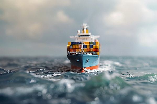 JPG 편집이미지 산업 파도 항해 사람없음 미니어처 화물선 무역 운항 컨테이너상자 편집실사 AI포토 AI콘텐츠 바다 배_교통 상자 모형 CG 파일형식