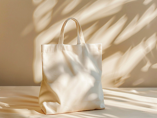 JPG 편집이미지 그림자 사람없음 햇빛 친환경 에코백 제로웨이스트 편집실사 AI포토 AI콘텐츠 가방 태양 환경 그린캠페인 사회이슈 CG 에코 파일형식