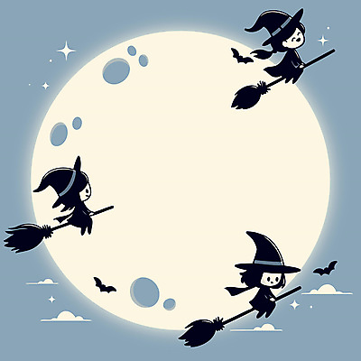 여자 어린이 인물캐릭터 일러스트 밤하늘 소녀 세명 파란색 반짝임 보름달 비행 야간 달빛 마녀 마법 마녀모자 마녀의상 마법빗자루 소녀만 카피스페이스 일러캐릭터 AI파일 자연요소 캐릭터 모자_잡화 옷 컬러 모션 하늘 사람 공백 달 빗자루 여자만 어린이만 파일형식 벡터