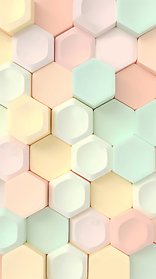 JPG 편집이미지 백그라운드 패턴 사람없음 패턴백그라운드 육각형 파스텔 허니콤 헥사곤 편집실사 AI컴퓨터그래픽 AI콘텐츠 모양 도형 무늬 학용품 CG 파일형식