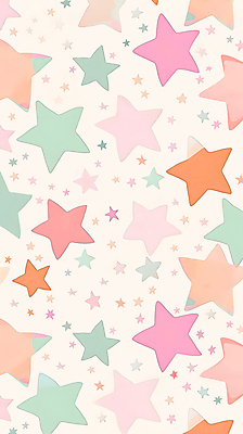 JPG 별 백그라운드 패턴 일러스트 사람없음 파스텔톤 국내일러스트 AI일러스트 AI콘텐츠 자연요소 컬러 무늬 파일형식