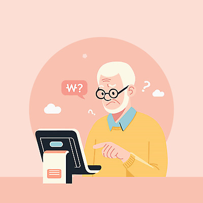 구름 노년 남자 분홍색 일러스트 기술 한명 상반신 디지털 물음표 찡그림 곤란 키오스크 노인남자한명만 안경낌 국내일러스트 AI파일 자연요소 1 기호 안경 컬러 표정 사람 성인 남자한명만 노인남자만 파일형식 벡터