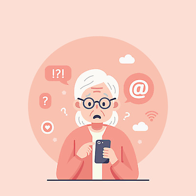 구름 여자 노년 분홍색 일러스트 기술 한명 들기 상반신 스마트폰 디지털 물음표 찡그림 골뱅이 와이파이 곤란 노인여자한명만 국내일러스트 AI파일 자연요소 1 기호 컬러 모션 어패류 표정 사람 성인 핸드폰 스마트기기 무선인터넷 여자한명만 노인여자만 파일형식 벡터