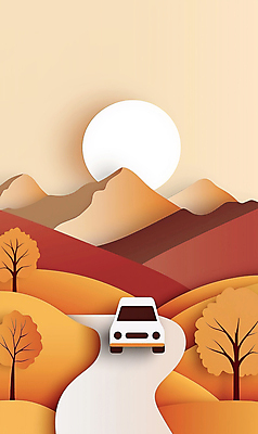 JPG 나무 편집이미지 명절 종이 도로 여행 자동차 자연 하늘 휴가 산 풍경 사람없음 태양 갈색 추석 드라이브 가을 페이퍼아트 귀향 귀성길 이미지편집 편집실사 AI포토 AI콘텐츠 자연요소 식물 전통 계절 기념일 길 육상교통 컬러 교통시설 운전 CG 생태계 파일형식