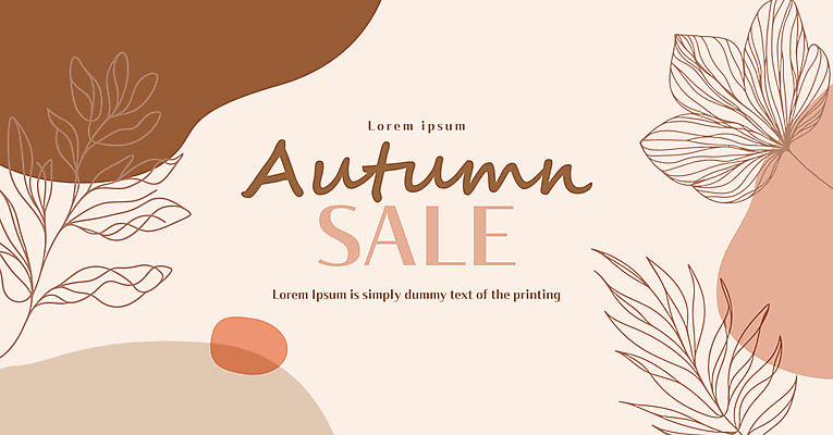 템플릿 배너 낙엽 자연 추상 이벤트 타이포그라피 사람없음 갈색 세일 가을 풀잎 라인아트 웹배너 이미지템플릿 AI파일 문자 계절 선 컬러 웹템플릿 잎 무늬 풀_식물 생태계 파일형식 벡터