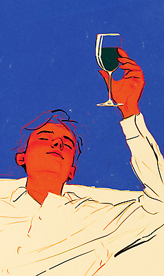 JPG 기념일 남자 와인잔 일러스트 한명 성인 파란색 와인 축하 바텐더 연말 와인바 성인남자한명만 와인축제 국내일러스트 AI일러스트 AI콘텐츠 1 컬러 컨셉 술잔 주류 사람 이벤트 축제 남자한명만 성인남자만 파일형식