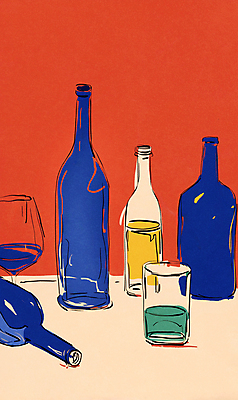 JPG 기념일 와인잔 일러스트 사람없음 빨간색 와인 축하 연말 와인바 와인축제 국내일러스트 AI일러스트 AI콘텐츠 컬러 컨셉 술잔 주류 이벤트 축제 파일형식