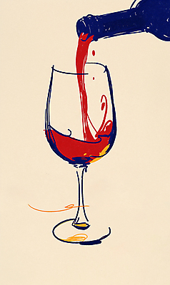 JPG 기념일 와인잔 일러스트 사람없음 빨간색 와인 축하 연말 와인바 와인축제 국내일러스트 AI일러스트 AI콘텐츠 컬러 컨셉 술잔 주류 이벤트 축제 파일형식