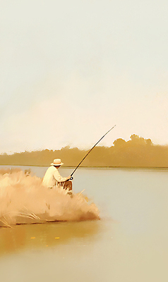 JPG 남자 일러스트 자연 낚시 한명 풍경 성인 가을 낚싯대 고독 강가 베이지색 성인남자한명만 국내일러스트 AI일러스트 AI콘텐츠 1 계절 감정 컬러 레저 사람 강 낚시용품 생태계 남자한명만 성인남자만 파일형식