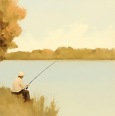 JPG 남자 일러스트 자연 낚시 한명 풍경 성인 가을 낚싯대 고독 강가 베이지색 성인남자한명만 국내일러스트 AI일러스트 AI콘텐츠 1 계절 감정 컬러 레저 사람 강 낚시용품 생태계 남자한명만 성인남자만 파일형식