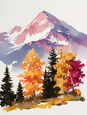 JPG 단풍 낙엽 일러스트 자연 단풍나무 산 사람없음 가을풍경 소나무 분위기 은행나무 국내일러스트 AI일러스트 AI콘텐츠 나무 컨셉 잎 풍경 생태계 파일형식 가을_계절