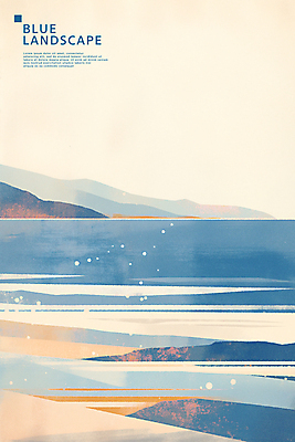 PSD 바다 섬 일러스트 자연 수채화 산 풍경 사람없음 파란색 그림 국내일러스트 컬러 생태계 파일형식