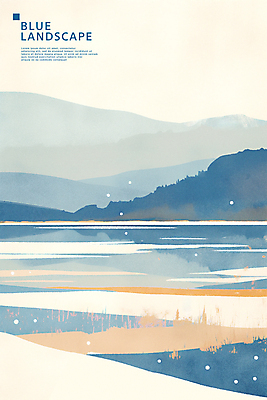 PSD 바다 섬 일러스트 자연 수채화 산 풍경 사람없음 파란색 그림 국내일러스트 컬러 생태계 파일형식