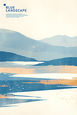 PSD 바다 섬 일러스트 자연 수채화 산 풍경 사람없음 파란색 그림 국내일러스트 컬러 생태계 파일형식