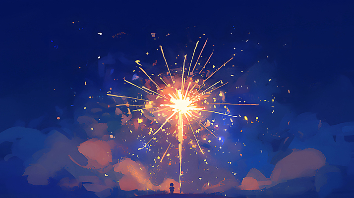 JPG 남자 어린이 야경 일러스트 밤하늘 하늘 불꽃놀이 한명 소년 빛 축제 어둠 축하 화려 남색 즐거움 소년한명만 국내일러스트 AI일러스트 AI콘텐츠 1 감정 컬러 컨셉 놀이 사람 야간 남자한명만 소년만 파일형식 풍경_경치