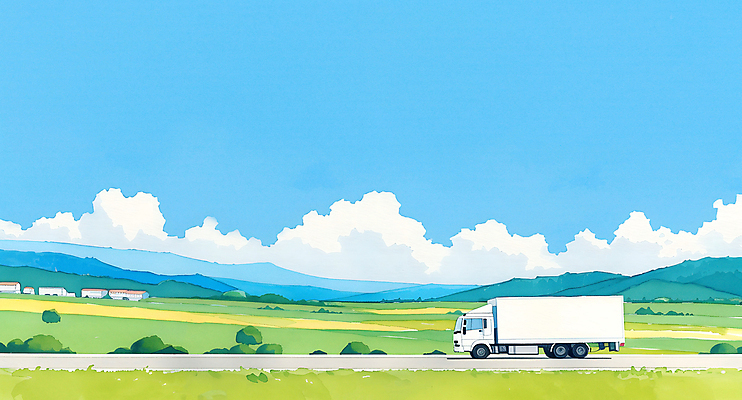 JPG 구름 도로 일러스트 자연 하늘 수채화 산 주택 풍경 초원 사람없음 농장 평화 마을 시골 탑차 국내일러스트 AI일러스트 AI콘텐츠 자연요소 길 컨셉 농업 교통시설 건물 트럭 생태계 파일형식