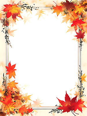 JPG 단풍 낙엽 일러스트 프레임 사람없음 빨간색 주황색 가을 테두리 카피스페이스 국내일러스트 AI일러스트 AI콘텐츠 계절 컬러 잎 공백 파일형식