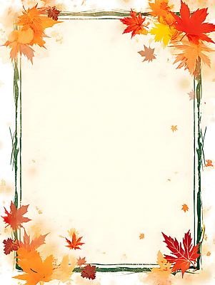 JPG 단풍 낙엽 일러스트 프레임 사람없음 빨간색 주황색 가을 테두리 카피스페이스 국내일러스트 AI일러스트 AI콘텐츠 계절 컬러 잎 공백 파일형식
