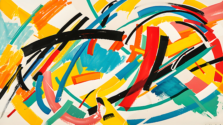 JPG 선 컬러 일러스트 추상 미술 사람없음 빨간색 컬러풀 모던 그림 구성 국내일러스트 AI일러스트 AI콘텐츠 무늬 문화예술 파일형식